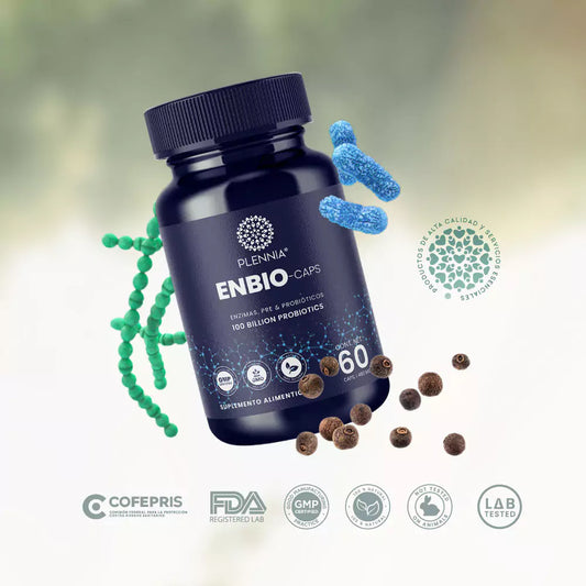 Enbio-Caps | Probióticos, Prebióticos y Enzimas | Plennia MX - Plennia Mexico