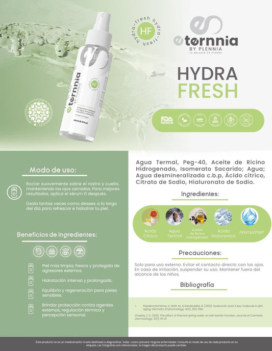 Eternnia Hydra Fresh (200 ml) | Spray Facial Refrescante e Hidratante - Plennia Mexico