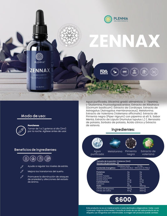 Zennax |  Descanso y Estrés | Plennia MX - Plennia Mexico