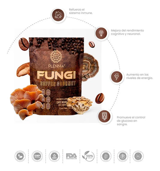 Fungi Coffee | Café con Hongos Adaptógenos para Enfoque y Energía | Plennia MX - Plennia Mexico