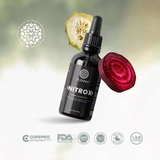 Nitrox | Potenciador de Óxido Nítrico para Músculos y Rendimiento | Plennia MX - Plennia Mexico